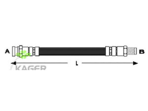 KAGER 38-0399 stabdžių žarnelė 
 Stabdžių sistema -> Stabdžių žarnelės
MB 082157, MB 238151, MB 238157