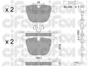 CIFAM 822-773-7K stabdžių trinkelių rinkinys, diskinis stabdys 
 Techninės priežiūros dalys -> Papildomas remontas