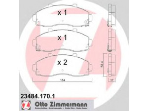 ZIMMERMANN 23484.170.1 stabdžių trinkelių rinkinys, diskinis stabdys 
 Techninės priežiūros dalys -> Papildomas remontas
0K72A3328Z