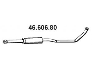 EBERSPÄCHER 46.606.80 vidurinis duslintuvas 
 Išmetimo sistema -> Duslintuvas
71742088, 71747381, 71750039, 14250-79J01H02