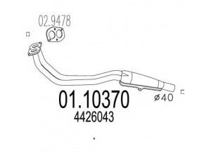 MTS 01.10370 išleidimo kolektorius 
 Išmetimo sistema -> Išmetimo vamzdžiai
4426043