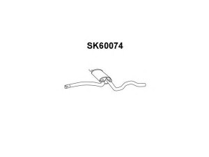VENEPORTE SK60074 priekinis duslintuvas 
 Išmetimo sistema -> Duslintuvas
3U0253409A