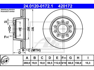 ATE 24.0120-0172.1 stabdžių diskas 
 Dviratė transporto priemonės -> Stabdžių sistema -> Stabdžių diskai / priedai
857 615 601
