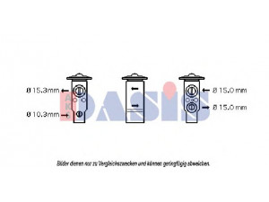 AKS DASIS 840800N išsiplėtimo vožtuvas, oro kondicionavimas 
 Oro kondicionavimas -> Vožtuvai
8851520100