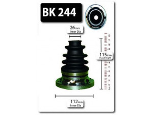 SHAFTEC BK244 gofruotoji membrana, kardaninis velenas