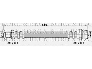 BORG & BECK BBH7103 stabdžių žarnelė 
 Stabdžių sistema -> Stabdžių žarnelės
MB857531, MR129749, MR129749