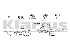 KLARIUS 490043E išmetimo sistema 
 Išmetimo sistema -> Išmetimo sistema, visa