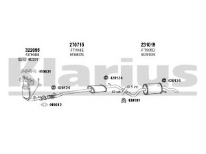 KLARIUS 330920E išmetimo sistema 
 Išmetimo sistema -> Išmetimo sistema, visa