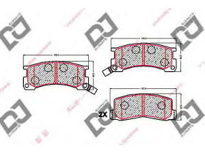 DJ PARTS BP1644 stabdžių trinkelių rinkinys, diskinis stabdys 
 Techninės priežiūros dalys -> Papildomas remontas
04465-14140, 0446514140, 04466-14140