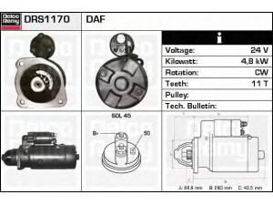 DELCO REMY DRS1170 starteris 
 Elektros įranga -> Starterio sistema -> Starteris
504640