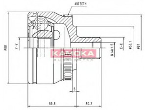 KAMOKA 6762 jungčių komplektas, kardaninis velenas 
 Ratų pavara -> Sujungimai/komplektas
8D0 498 099, 8D0 498 099 B