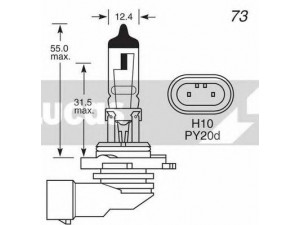 LUCAS ELECTRICAL LLB710 lemputė, rūko žibintas 
 Kėbulas -> Pagalbiniai žibintai/dalys -> Rūko žibintas/dalys -> Lemputė, rūko žibintas