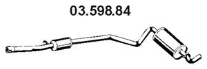 EBERSPÄCHER 03.598.84 galinis duslintuvas 
 Išmetimo sistema -> Duslintuvas
46 523 254, 46 559 846