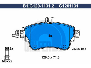 GALFER B1.G120-1131.2 stabdžių trinkelių rinkinys, diskinis stabdys 
 Techninės priežiūros dalys -> Papildomas remontas
006 420 48 20