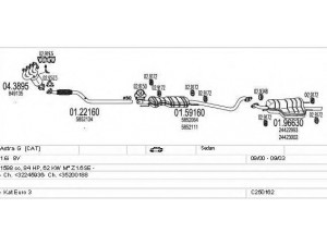 MTS C250162005281 išmetimo sistema 
 Išmetimo sistema -> Išmetimo sistema, visa