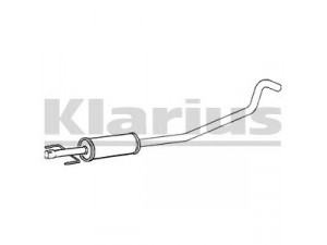KLARIUS GM486L vidurinis duslintuvas 
 Išmetimo sistema -> Duslintuvas
5852230, 13129236, 13129236, 5852230
