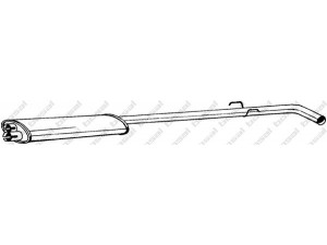 BOSAL 284-425 vidurinis duslintuvas 
 Išmetimo sistema -> Duslintuvas
7551.0952