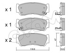 CIFAM 822-788-0 stabdžių trinkelių rinkinys, diskinis stabdys 
 Techninės priežiūros dalys -> Papildomas remontas
58302-2BA20, 58302-2BA00