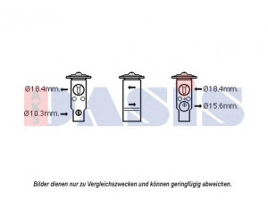 AKS DASIS 840223N išsiplėtimo vožtuvas, oro kondicionavimas 
 Oro kondicionavimas -> Vožtuvai
8851550160