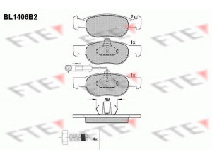 FTE BL1406B2 stabdžių trinkelių rinkinys, diskinis stabdys 
 Techninės priežiūros dalys -> Papildomas remontas
77362199, 9947118, 9947446, 9947600