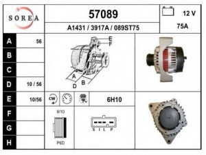 EAI 57089 kintamosios srovės generatorius
A6621545402