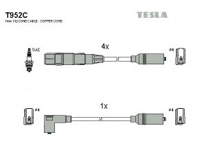 TESLA T952C uždegimo laido komplektas 
 Kibirkšties / kaitinamasis uždegimas -> Uždegimo laidai/jungtys
N-10204402, N-10243611