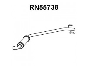 VENEPORTE RN55738 vidurinis duslintuvas 
 Išmetimo sistema -> Duslintuvas
2020000QAB, 5854221, 8200180460