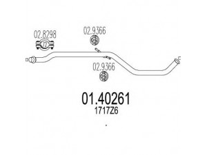 MTS 01.40261 išleidimo kolektorius 
 Išmetimo sistema -> Išmetimo vamzdžiai
1717Z6