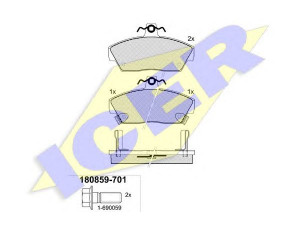 ICER 180859 stabdžių trinkelių rinkinys, diskinis stabdys 
 Techninės priežiūros dalys -> Papildomas remontas
673-211-62-NBI, 673-220-36-NBI