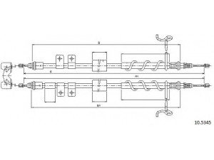 CABOR 10.5345 trosas, stovėjimo stabdys
5030151, 5135370