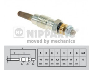 NIPPARTS N5713013 kaitinimo žvakė 
 Kibirkšties / kaitinamasis uždegimas -> Kaitinimo kaištis
1E07-18-601