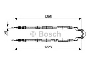 BOSCH 1 987 477 908 trosas, stovėjimo stabdys 
 Stabdžių sistema -> Valdymo svirtys/trosai
13157061, 13220101, 13237273, 13157061