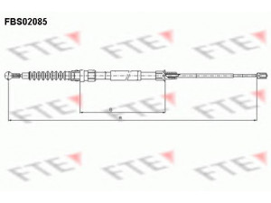 FTE FBS02085 trosas, stovėjimo stabdys 
 Stabdžių sistema -> Valdymo svirtys/trosai
1T0 609 721 F, 1T0 609 721 G, 1T0 609 721 H