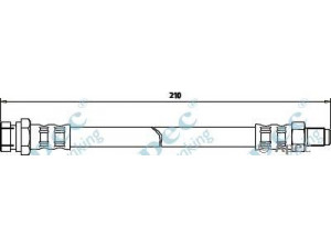 APEC braking HOS3254 stabdžių žarnelė 
 Stabdžių sistema -> Stabdžių žarnelės
MB082157, MB238151, MB238157, MB587753
