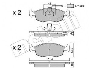 METELLI 22-0274-1 stabdžių trinkelių rinkinys, diskinis stabdys 
 Techninės priežiūros dalys -> Papildomas remontas
9946788, 9946861