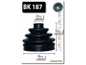 SHAFTEC BK187 gofruotoji membrana, kardaninis velenas 
 Ratų pavara -> Gofruotoji membrana