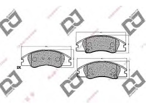 DJ PARTS BP1358 stabdžių trinkelių rinkinys, diskinis stabdys 
 Techninės priežiūros dalys -> Papildomas remontas
58101-2FA-A10, 58101-2FA-A20, 581012FA10