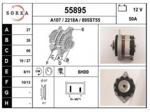 EAI 55895 kintamosios srovės generatorius 
 Elektros įranga -> Kint. sr. generatorius/dalys -> Kintamosios srovės generatorius
7700754833