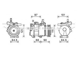 AVA QUALITY COOLING KAK261 kompresorius, oro kondicionierius 
 Oro kondicionavimas -> Kompresorius/dalys
977010E125, 977012F130