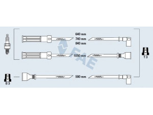 FAE 85380 uždegimo laido komplektas 
 Kibirkšties / kaitinamasis uždegimas -> Uždegimo laidai/jungtys