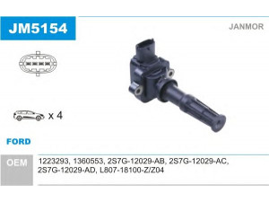 JANMOR JM5154 ritė, uždegimas 
 Kibirkšties / kaitinamasis uždegimas -> Uždegimo ritė
1223293, 1360553, 2S7G-12029-AB