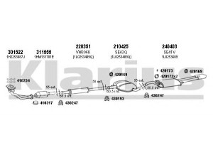 KLARIUS 790075E išmetimo sistema 
 Išmetimo sistema -> Išmetimo sistema, visa