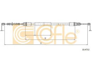 COFLE 10.4712 trosas, stovėjimo stabdys 
 Stabdžių sistema -> Valdymo svirtys/trosai
4745H7, 4745J1, 4745T4, 96209110