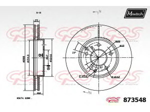 MAXTECH 873548.6880 stabdžių diskas 
 Dviratė transporto priemonės -> Stabdžių sistema -> Stabdžių diskai / priedai
0 5098 063AA, 5098 063AA, 203 421 03 12