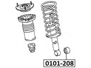ASVA 0101-208 valdymo svirties/išilginių svirčių įvorė 
 Ašies montavimas/vairavimo mechanizmas/ratai -> Valdymo svirtis/pasukamosios svirties sujungimas -> Montavimas/sutvirtinimas
90389-12016