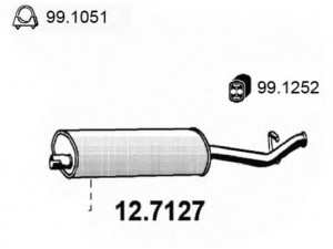 ASSO 12.7127 galinis duslintuvas 
 Išmetimo sistema -> Duslintuvas
7662703