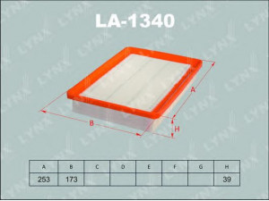 LYNXauto LA-1340 oro filtras 
 Techninės priežiūros dalys -> Techninės priežiūros intervalai
28111-2F100, 28112-2F000, 28113-2D000
