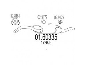 MTS 01.60335 galinis duslintuvas 
 Išmetimo sistema -> Duslintuvas
1726J9