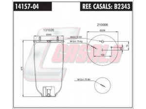 CASALS B2343 dėklas, pneumatinė pakaba