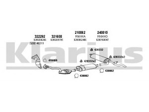 KLARIUS 720869E išmetimo sistema 
 Išmetimo sistema -> Išmetimo sistema, visa